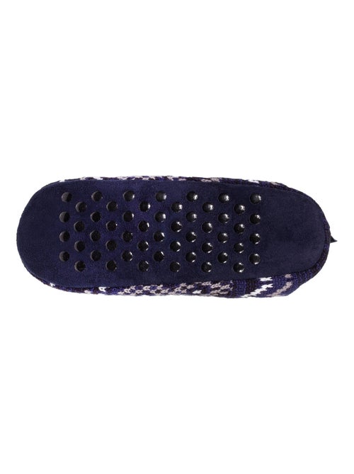 Calzini da camera suole ultraconfortevoli in pelle scamosciata con borchie uomo Isotoner - Kiabi