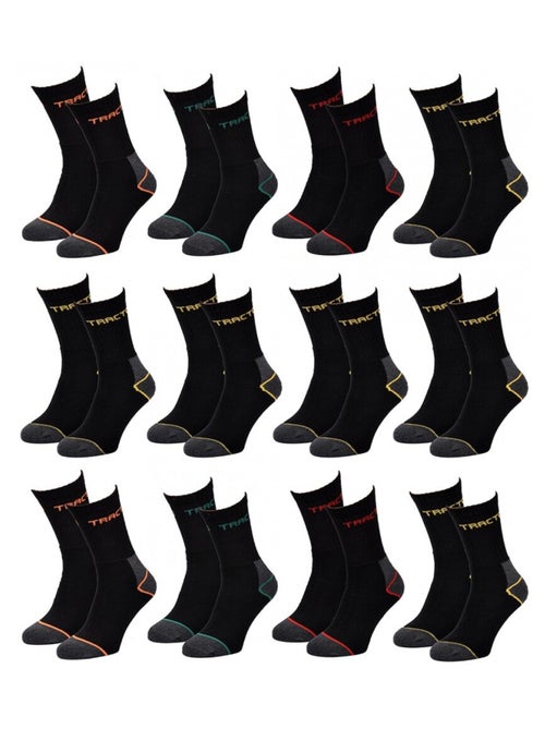 Calzini da Lavoro TRACTO per Uomo Resistenza e Qualità Pro - Confezione da 12 - Kiabi