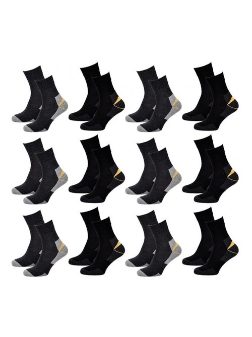 Calzini da Lavoro TRACTO per Uomo Resistenza e Qualità Pro - Confezione da 12 - Kiabi