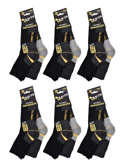 Calzini da Lavoro TRACTO per Uomo Resistenza e Qualità Pro - Confezione da 12 - Kiabi