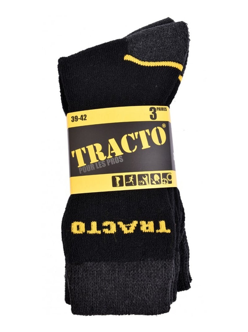 Calzini da lavoro TRACTO qualità pro - Confezione da 3 Nero - Kiabi