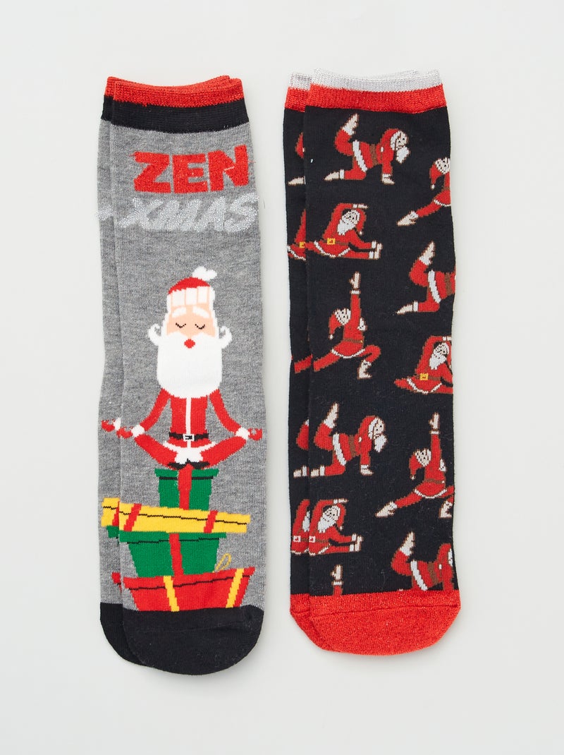 Calzini di Natale - Set di 2 GRIGIO - Kiabi