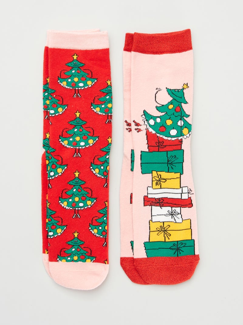 Calzini di Natale - Set di 2 ROSA - Kiabi
