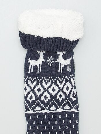 Calzini di Natale pantofole foderate di natale