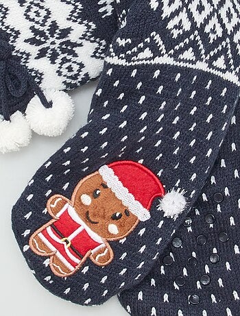 Calzini di Natale pantofole foderate di natale