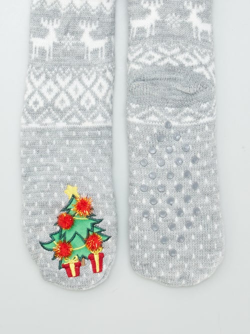 Calzini di Natale pantofole foderate di natale - Kiabi