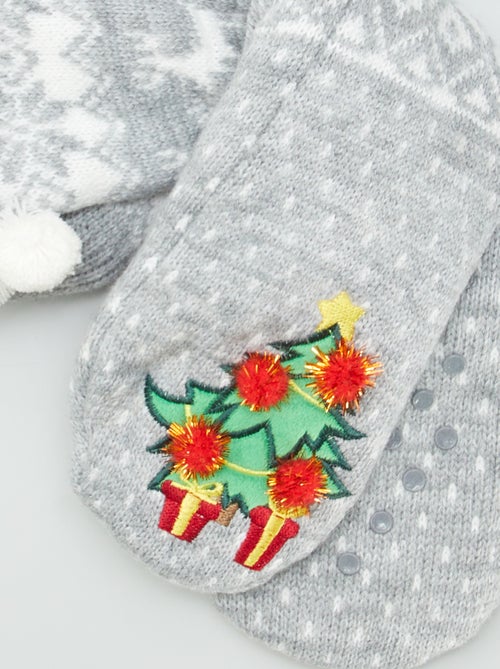 Calzini di Natale pantofole foderate di natale - Kiabi