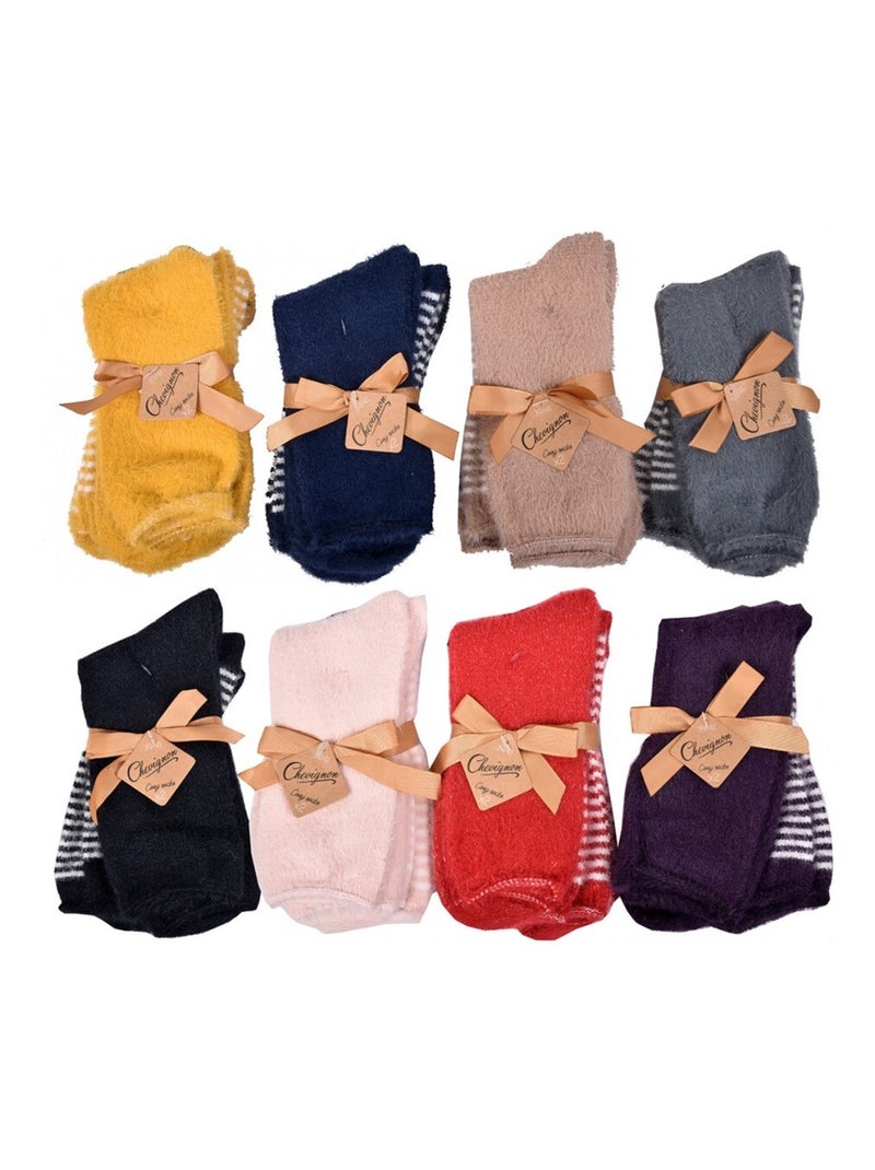 Calzini Donna CHEVIGNON - Confezione da 6 Grigio giallo bianco - Kiabi