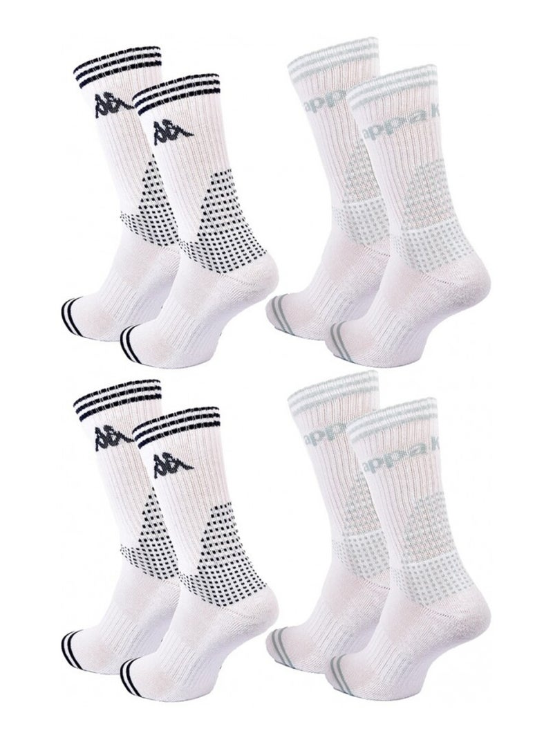 Calzini Donna CREW KAPPA - Confezione da 4 Bianco - Kiabi