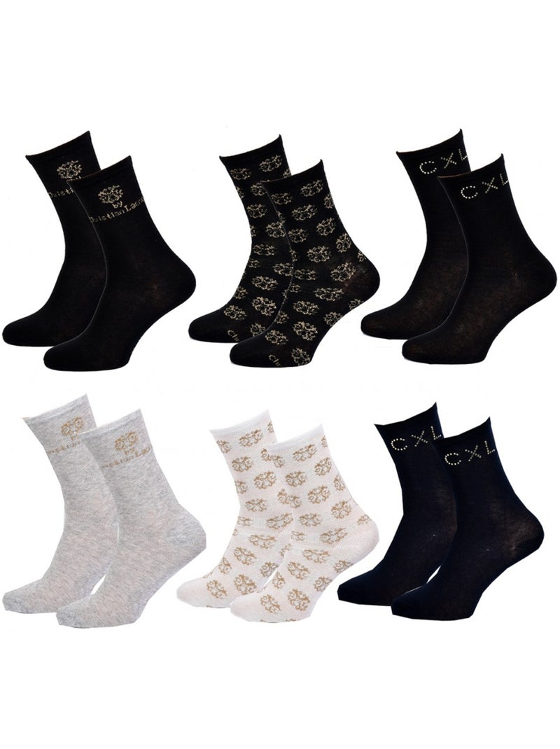 Calzini donna CXL BY LACROIX Qualità e Comfort - Confezione da 12 Dorato/Oro - Kiabi