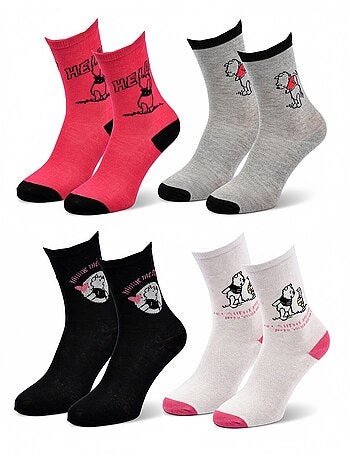 Calzini donna Disney Winnie confezione 4 paia