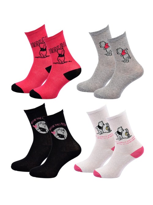 Calzini donna Disney Winnie confezione 4 paia - Kiabi Calzini donna Disney Winnie confezione 4 paia - Kiabi