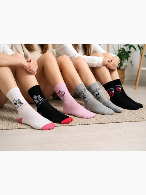 Calzini Donna Disney Winnie Confezione da 5 Paia - Kiabi Calzini Donna Disney Winnie Confezione da 5 Paia - Kiabi