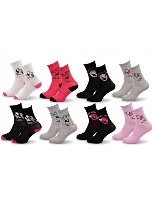 Calzini Donna Disney Winnie Confezione da 8 Paia - Kiabi Calzini Donna Disney Winnie Confezione da 8 Paia - Kiabi