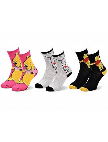 Calzini Donna Disney Winnie il Orsetto Confezione da 3 Paia