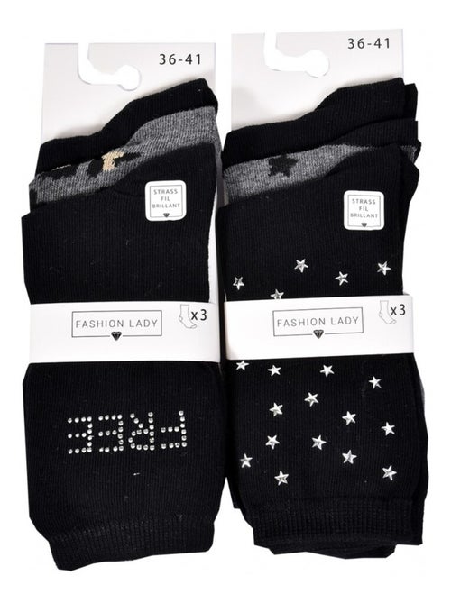 Calzini donna FASHION LADY - Confezione da 6 - Kiabi