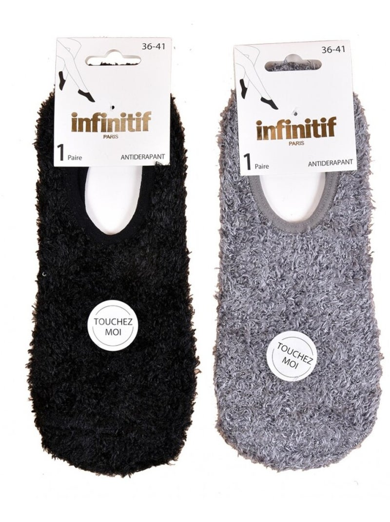 Calzini donna INFINITIF - Confezione da 2 Nero Grigio - Kiabi