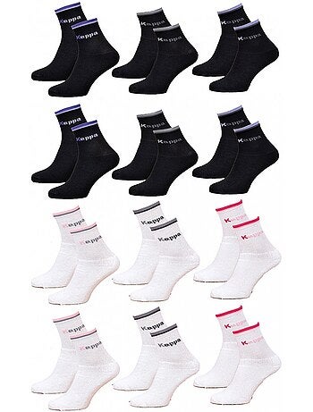 Calzini Donna KAPPA Modello Tennis - Assortimento modelli foto secondo arrivi - Confezione da 12
