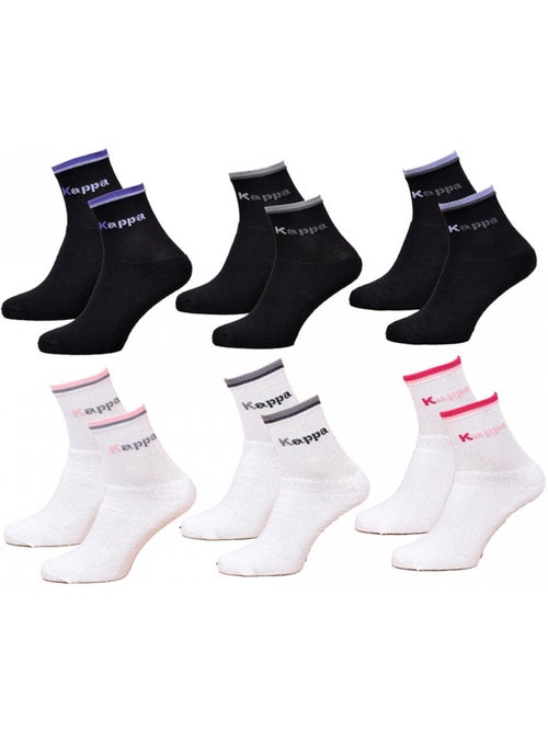 Calzini Donna KAPPA Modello Tennis - Assortimento modelli foto secondo arrivi - Confezione da 6 - Kiabi