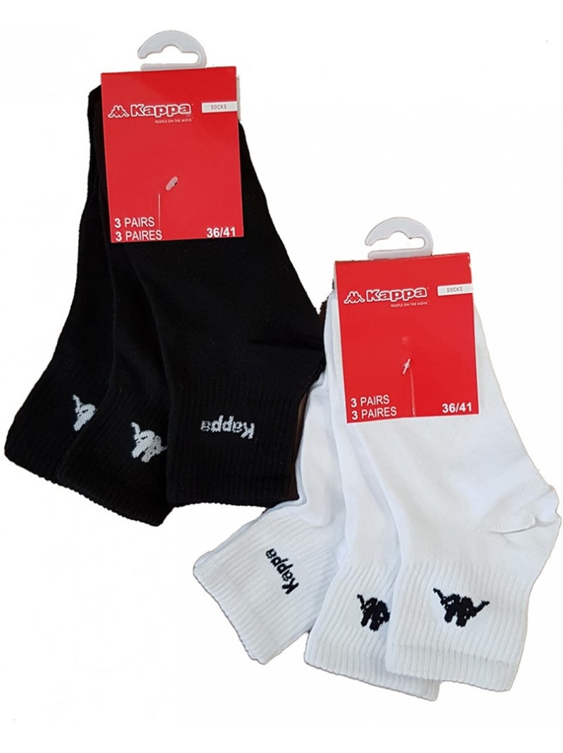Calzini Donna KAPPA QUARTER - Confezione da 6 Multicolore - Kiabi