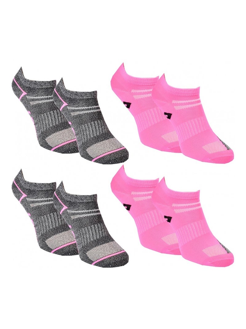 Calzini Donna LOTTO - Confezione da 4 Grigio rosa - Kiabi