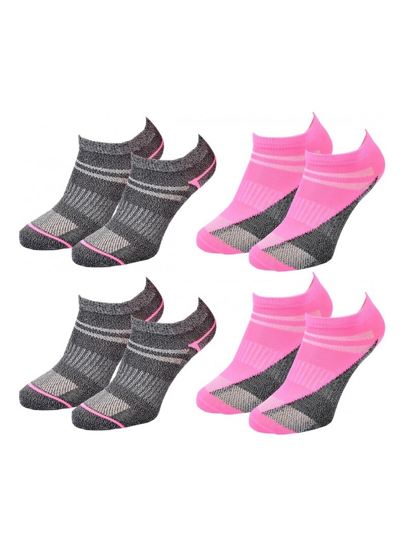 Calzini Donna LOTTO - Confezione da 4 Grigio rosa - Kiabi