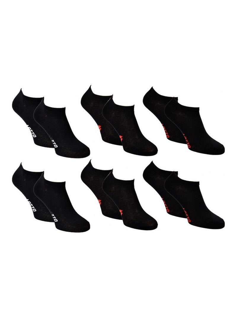 Calzini Donna LOTTO - Confezione da 6 Nero - Kiabi