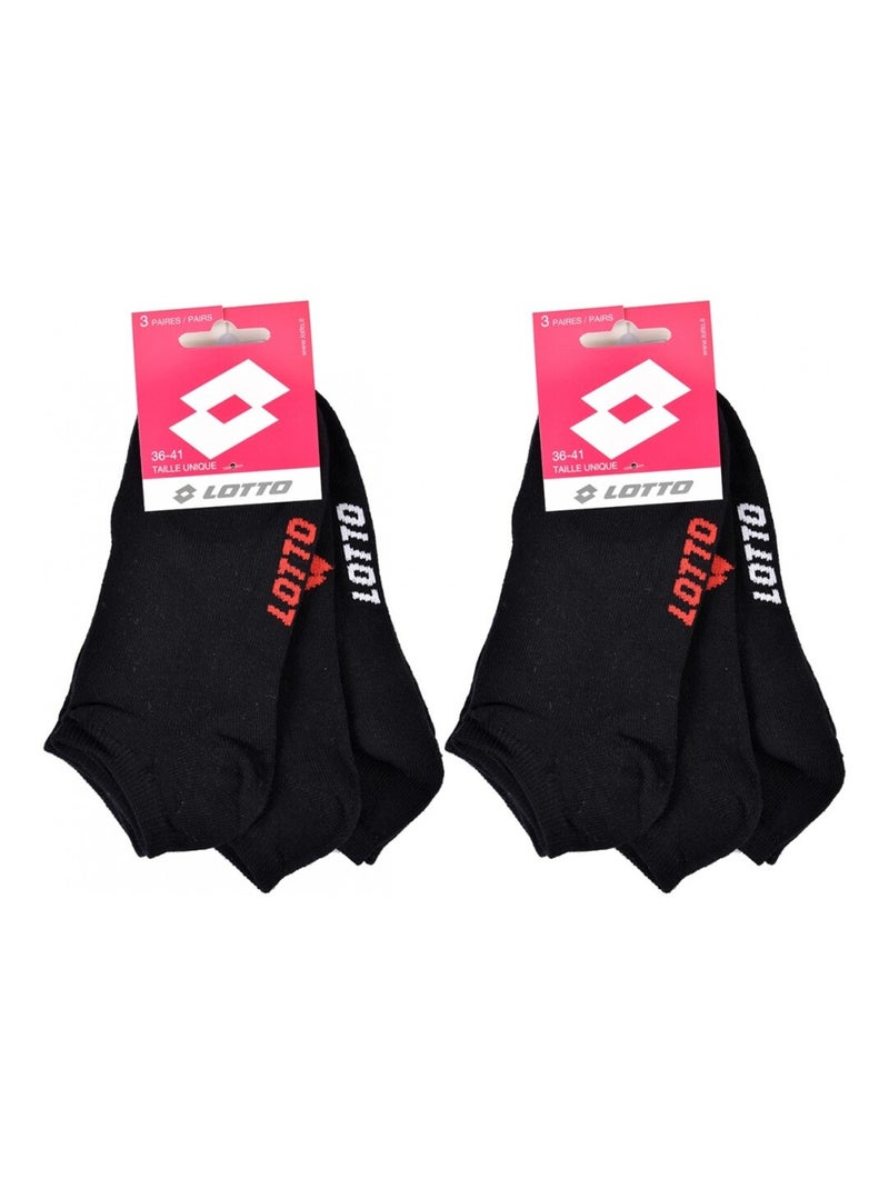 Calzini Donna LOTTO - Confezione da 6 Nero - Kiabi