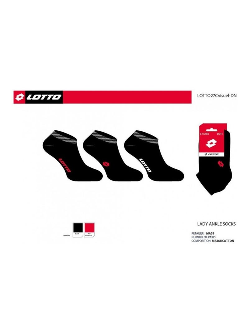 Calzini Donna LOTTO - Confezione da 6 Nero - Kiabi