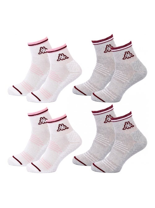 Calzini Donna QUARTER KAPPA - Confezione da 4 - Kiabi