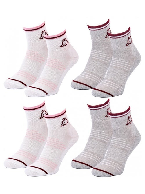 Calzini Donna QUARTER KAPPA - Confezione da 4 - Kiabi