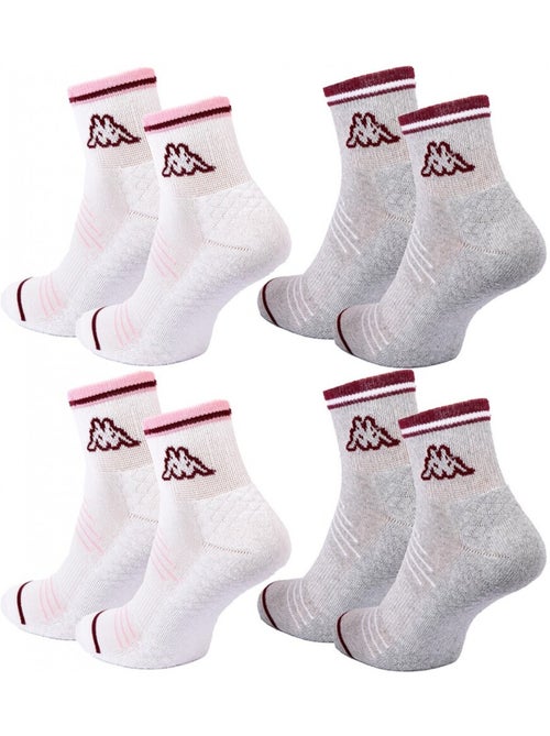 Calzini Donna QUARTER KAPPA - Confezione da 4 - Kiabi