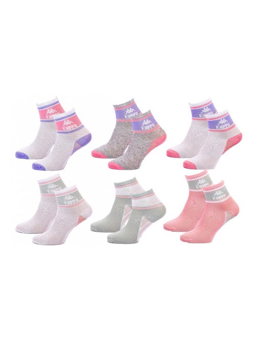 Calzini Donna QUARTER KAPPA - Confezione da 6 - Kiabi