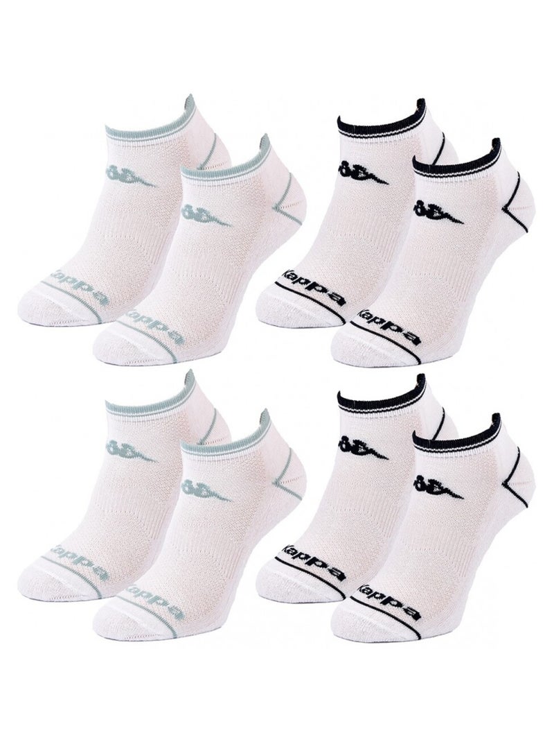 Calzini Donna SNEAKER KAPPA - Confezione da 4 Bianco - Kiabi