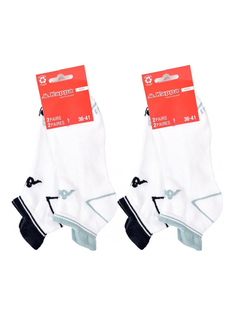 Calzini Donna SNEAKER KAPPA - Confezione da 4 Bianco - Kiabi