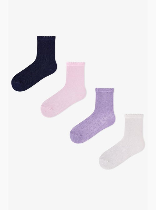 Calzini essential colors bambina, 2 paia penti - Kiabi