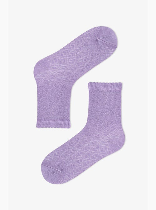 Calzini essential colors bambina, 2 paia penti - Kiabi