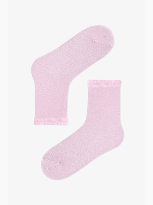 Calzini essential colors bambina, 2 paia penti - Kiabi
