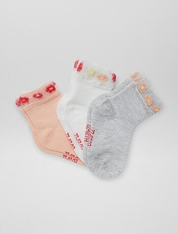 Calzini fantasia in maglia - set di 3