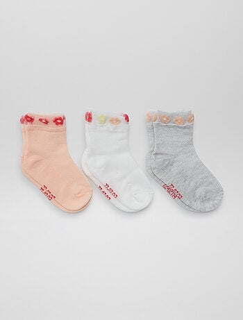 Calzini fantasia in maglia - set di 3