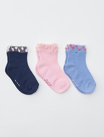 Calzini fantasia in maglia - set di 3
