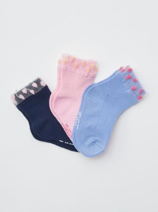 Calzini fantasia in maglia - set di 3