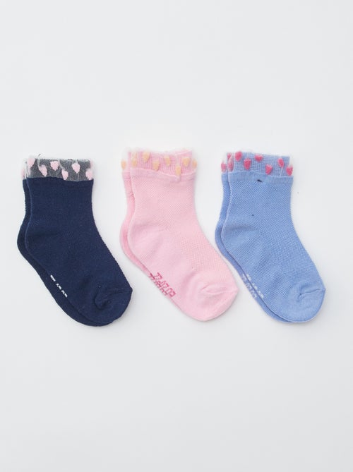 Calzini fantasia in maglia - set di 3 - Kiabi