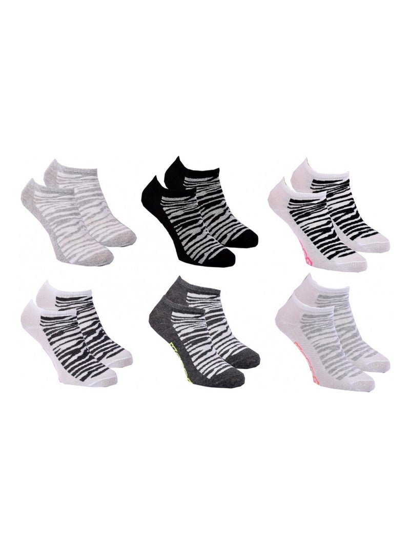 Calzini KAPPA SNEAKER - Confezione da 6 Bianco Grigio antracite Nero - Kiabi