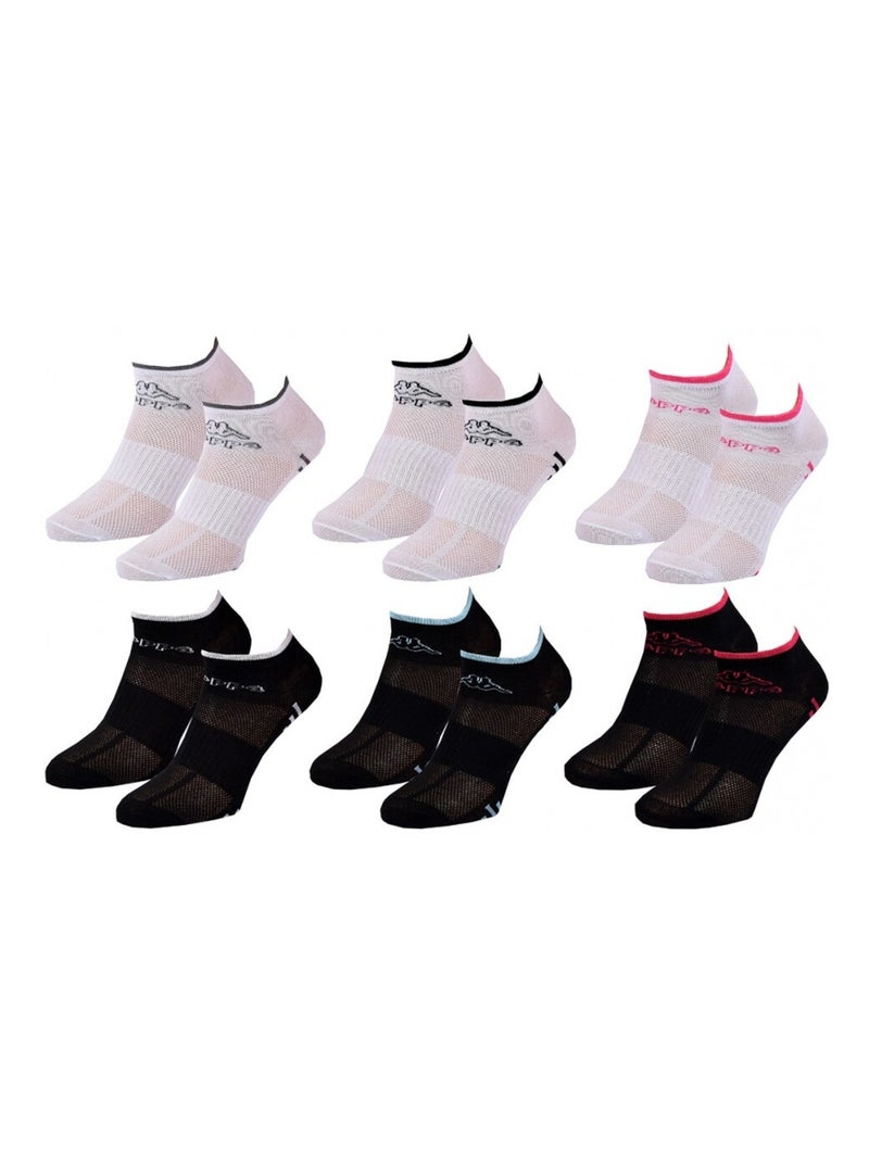 Calzini KAPPA SNEAKER - Confezione da 6 Bianco Multicolore Nero - Kiabi