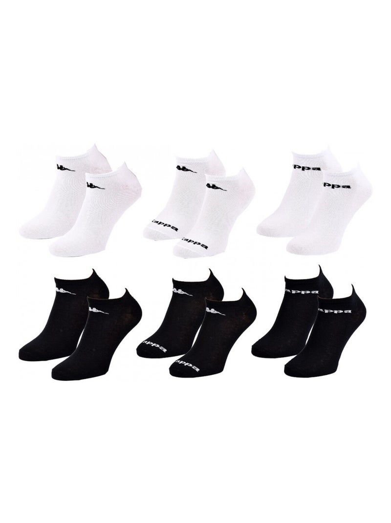 Calzini KAPPA SNEAKER - Confezione da 6 Bianco Nero - Kiabi