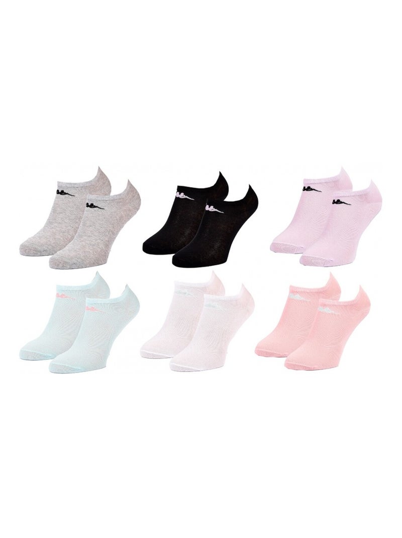 Calzini KAPPA SNEAKER - Confezione da 6 Grigio rosa chiaro nero - Kiabi