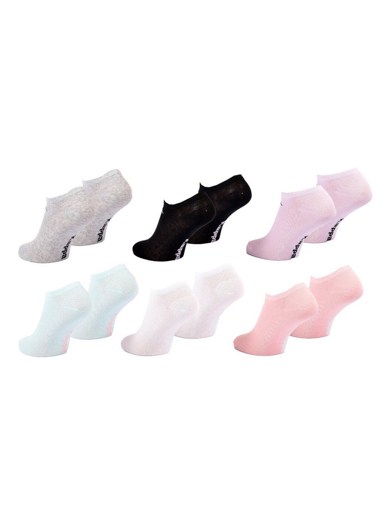 Calzini KAPPA SNEAKER - Confezione da 6 Grigio rosa chiaro nero - Kiabi