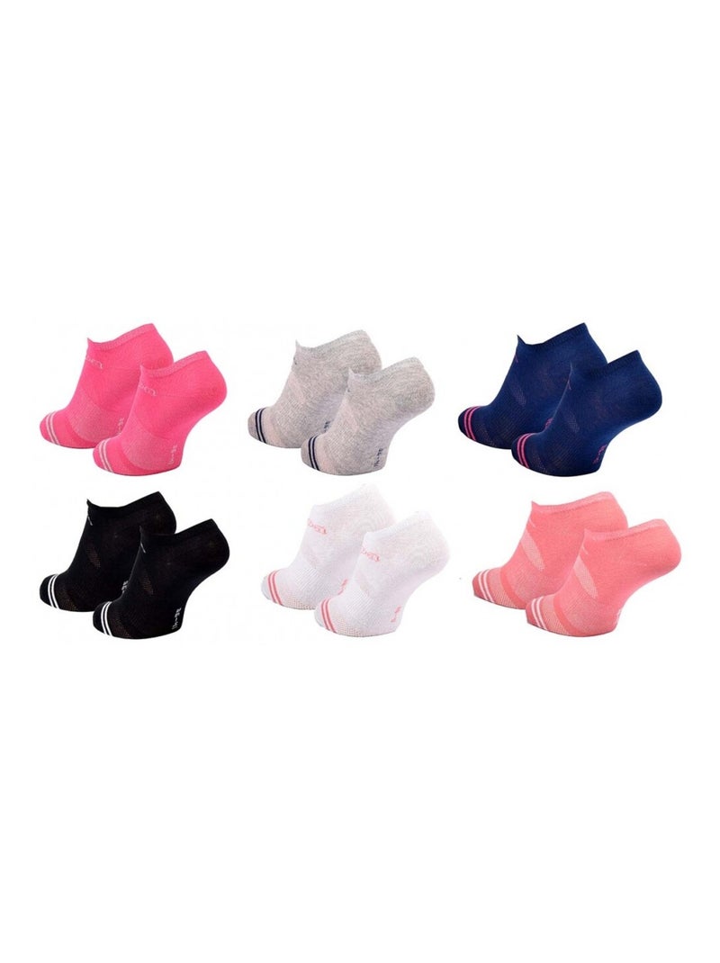 Calzini KAPPA SNEAKER - Confezione da 6 Rosa Nero Bianco Grigio - Kiabi