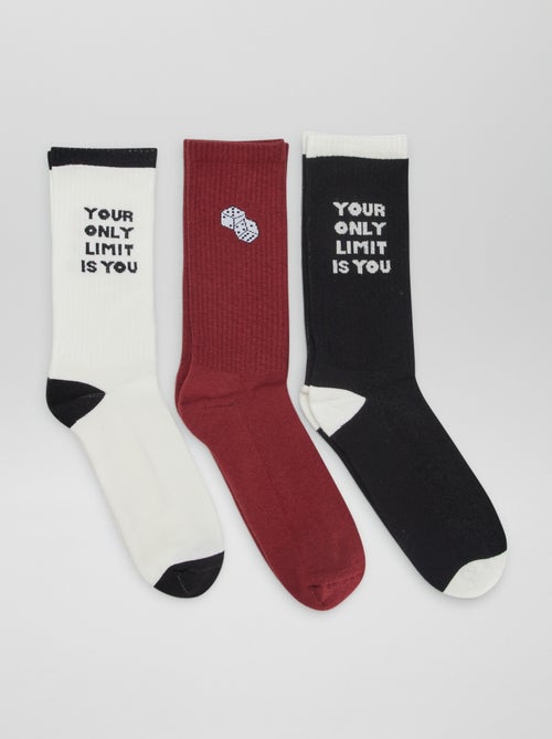 Calzini lunghi in maglia - Set di 3 - Kiabi